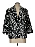 Coldwater Creek 100% Cotton Graphic Black Blazer Size 12 - photo 1