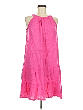 knee length dresses for ladies BELLAMBRA light pink linen dress  Essential Edge Clothing