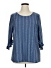 W5 Blue 3/4 Sleeve Blouse Size 1X - photo 1