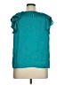 Adiva 100% Polyester Teal Short Sleeve Top Size XL - photo 2