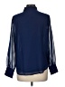 Ann Taylor 100% Polyester Blue Long Sleeve Polo Size M - photo 2