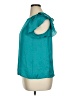 Adiva 100% Polyester Teal Short Sleeve Top Size XL - photo 5
