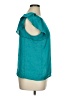Adiva 100% Polyester Teal Short Sleeve Top Size XL - photo 4