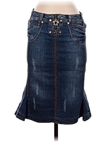 Just Cavalli Denim Skirt (view 1)