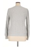 Ann Taylor LOFT 100% Cotton Gray Pullover Sweater Size XL - photo 2