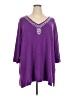IMAN Solid Purple Pullover Sweater Size 3X - photo 1