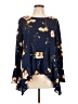 Gibson 100% Polyester Blue Long Sleeve Blouse Size L (estimated) - photo 4