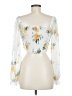 Privy 100% Polyester White Long Sleeve Blouse Size M - photo 2