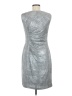 Calvin Klein Metallic Silver Cocktail Dress Size 6 - photo 2