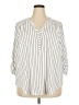 Torrid Stripes Ivory 3/4 Sleeve Blouse Size 2X Plus (2) - photo 1