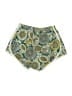 Ann Mashburn 100% Cotton Paisley Green Blue Shorts Size XS - photo 2