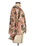 Drew 100% Polyester Floral Tan Long Sleeve Blouse Size XS - photo 4