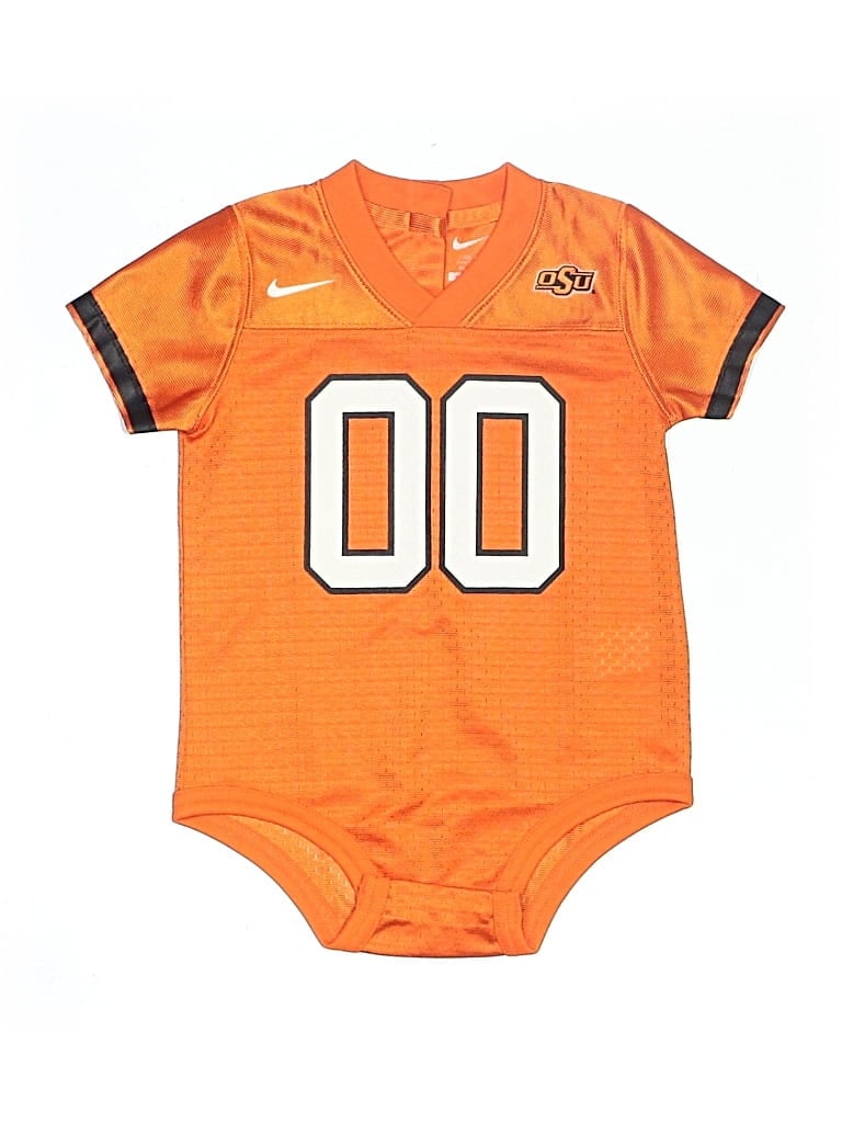Pre-owned Nike Babies' Short Sleeve Onesie In Orange