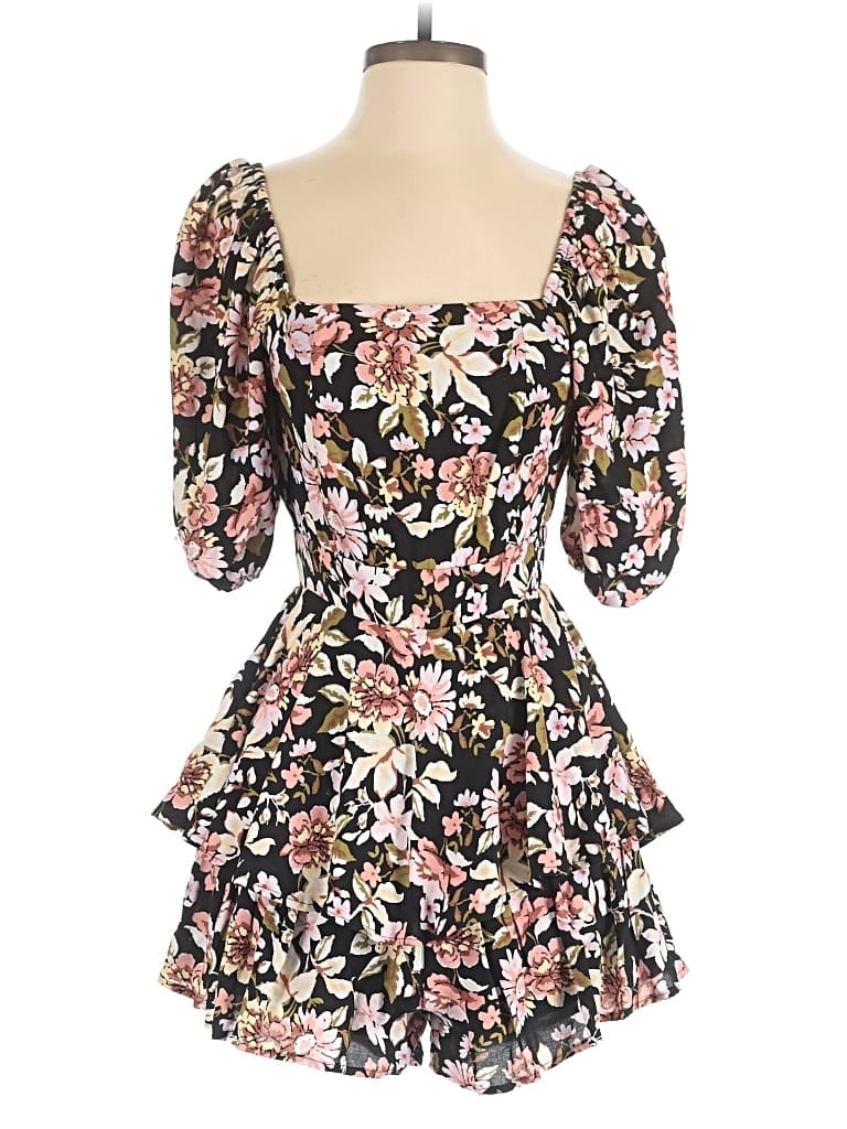 Pre-owned Blue Rain Romper In Black