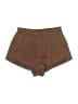 Girlfriend Collective 100% Recycled Polyester Solid Brown Shorts Size S - photo 1