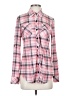 DJT Plaid Pink Long Sleeve Blouse Size S - photo 1