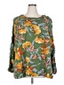 Fever 100% Polyester Green 3/4 Sleeve Blouse Size 2X (estimated) - photo 1