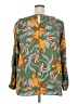 Fever 100% Polyester Green 3/4 Sleeve Blouse Size 2X (estimated) - photo 2