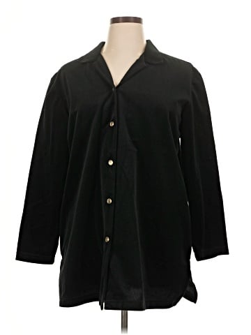 Delta Burke 3/4 Sleeve Button-Down Shirt (view 1)