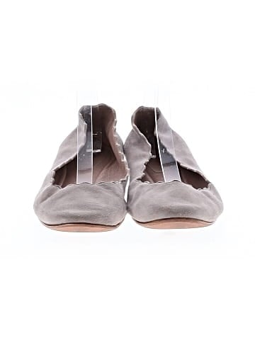 Chloé Suede Lauren Scalloped Ballet Flats (view 2)