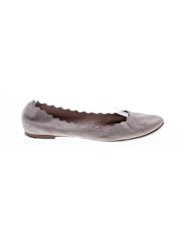 Chloé Suede Lauren Scalloped Ballet Flats (view 1)