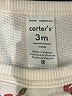 Carter's 100% Cotton Floral Ivory Short Sleeve Top 0-3 MO / 3 MO - photo 3