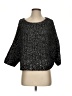 Graham & Spencer Metallic Black Silk Pullover Sweater Size S - photo 1