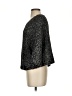 Graham & Spencer Metallic Black Silk Pullover Sweater Size S - photo 5