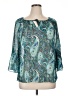 Lane Bryant 100% Polyester Teal 3/4 Sleeve Blouse Size 14 - 16 Plus - photo 1