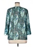 Lane Bryant 100% Polyester Teal 3/4 Sleeve Blouse Size 14 - 16 Plus - photo 2
