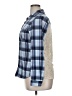 rue21 100% Polyester Plaid Blue Ivory Long Sleeve Blouse Size XL - photo 5