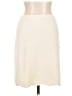 D.Exterior 100% Wool Solid Ivory Wool Skirt Size L - photo 1