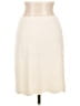 D.Exterior 100% Wool Solid Ivory Wool Skirt Size L - photo 2