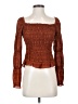 MONTE Brown Long Sleeve Blouse Size S (estimated) - photo 1