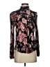 Lucky Brand Floral Black Long Sleeve Blouse Size S - photo 1