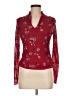 Assorted Brands Floral Burgundy Long Sleeve Blouse Size M - photo 1