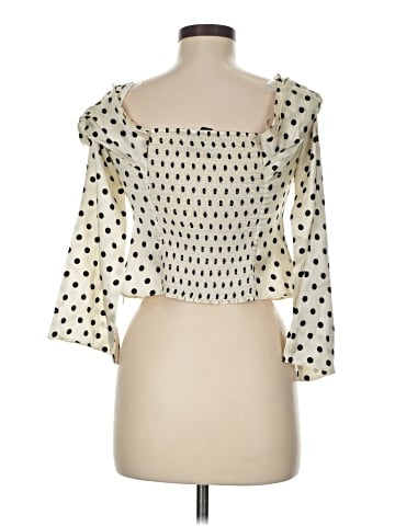 Reformation 3/4 Sleeve Silk Top (view 2)