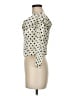 Reformation 100% Silk Polka Dots Ivory 3/4 Sleeve Silk Top Size 8 - photo 5