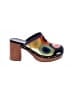 Azalea Wang Floral Brown Black Mule/Clog Size 8 - photo 1