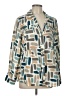 MULTIPLES Print Teal Long Sleeve Blouse Size L - photo 1