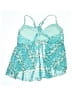 Op Print Teal Swimsuit Top Size XL - photo 2