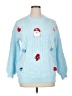 Chicwish Hearts Blue Pullover Sweater Size XL (estimated) - photo 1