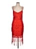 Bebe 100% Polyester Red Cocktail Dress Size L - photo 1
