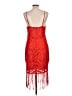 Bebe 100% Polyester Red Cocktail Dress Size L - photo 2
