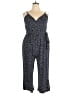 Kaileigh Polka Dots Blue Jumpsuit Size 2X - photo 1