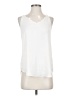 Ann Taylor LOFT 100% Polyester White Sleeveless Top Size XS - photo 1
