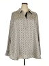 Lane Bryant 100% Polyester Houndstooth Silver 3/4 Sleeve Blouse Size 26 waist - photo 1