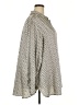 Lane Bryant 100% Polyester Houndstooth Silver 3/4 Sleeve Blouse Size 26 waist - photo 4