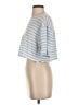 FRAME 100% Linen Blue Short Sleeve Top Size S - photo 5