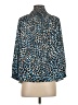 Ann Mashburn 100% Polyester Animal Print Blue Long Sleeve Blouse Size XS - photo 2